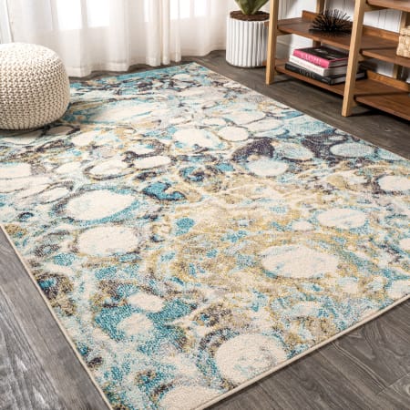 JONATHAN Y Lighting Contemporary POP 3' x 5' Polypropylene Vintage Indoor Area Rug Blue / Beige