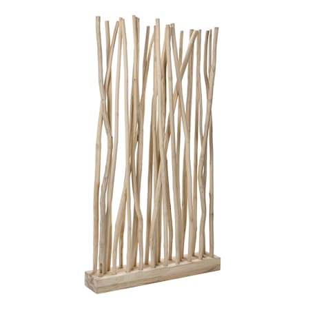 JONATHAN Y Lighting Tranquil 39" Wide x 68" Hight Handcrafted Teak Branch Single Panel Room Divider Natural