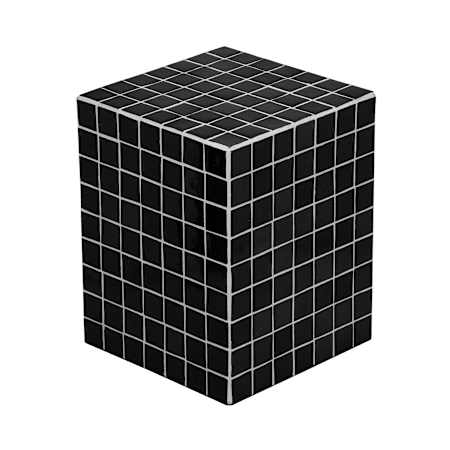JONATHAN Y Lighting Callista 14" Wide Ceramic Tile Top Ceramic and MDF Table Black / White