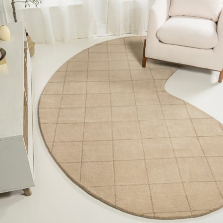 JONATHAN Y Lighting Greene Street 8' x 10' Wool Abstract, Geometric, and Plaid Indoor Rectangular Area Rug Beige / Light Brown