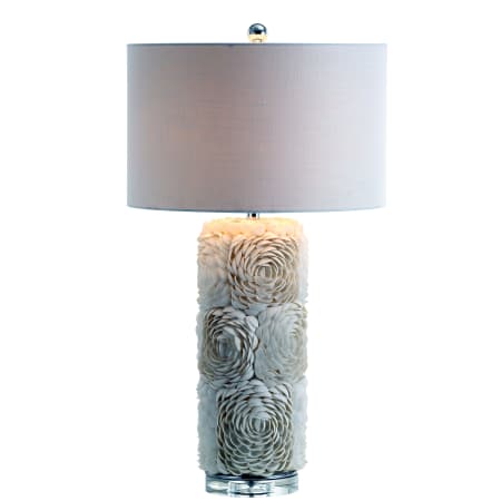 JONATHAN Y Lighting Rosette Single Light 29" Tall LED Buffet Table Lamp Cream
