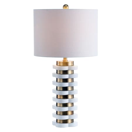 JONATHAN Y Lighting Wellington Single Light 27" Tall LED Buffet Table Lamp Brass
