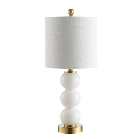 JONATHAN Y Lighting February 21" Tall LED Buffet Table Lamp White / Brass Gold