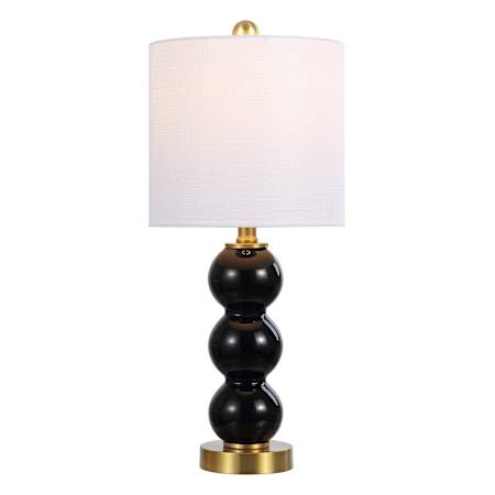 JONATHAN Y Lighting February 21" Tall LED Novelty Table Lamp Black / Brass Gold