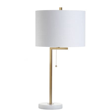 JONATHAN Y Lighting Single Light 25" Tall LED Buffet Table Lamp Brass Gold / White