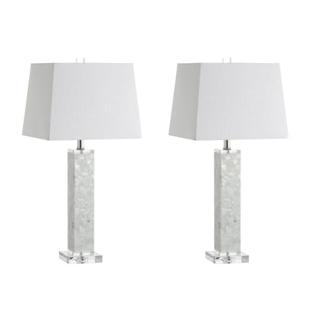 JONATHAN Y Lighting Noelle Single Light 29" Tall LED Buffet Table Lamp Set of (2) White