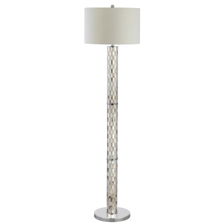 JONATHAN Y Lighting Liam Single Light 64" Tall LED Buffet Floor Lamp Cream