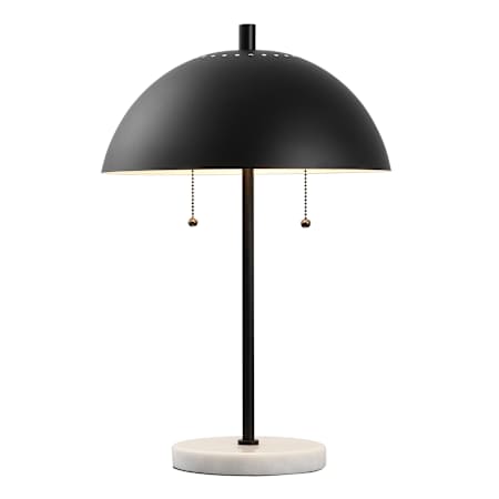 JONATHAN Y Lighting Ella 2 Light 21" Tall LED Accent Table Lamp Black / White