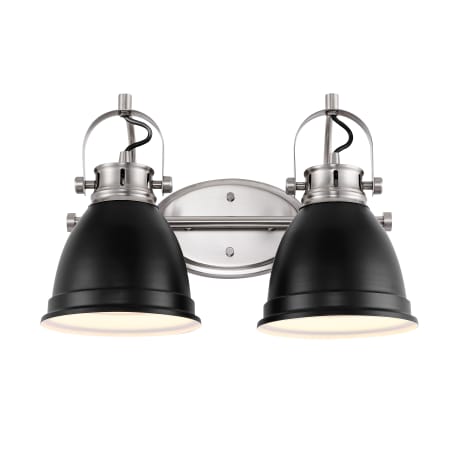 JONATHAN Y Lighting Phineas 2 Light 16" Wide LED Vanity Light Black