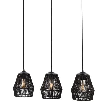 JONATHAN Y Lighting Ibiza Island 3 Light 30" Wide LED Linear Pendant Black