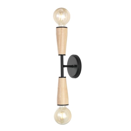 JONATHAN Y Lighting Katia 2 Light 24" Tall LED Wall Sconce Brown / Black