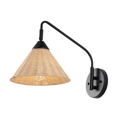 JONATHAN Y Lighting Kiawah 11" Tall LED Wall Sconce Black / Natural