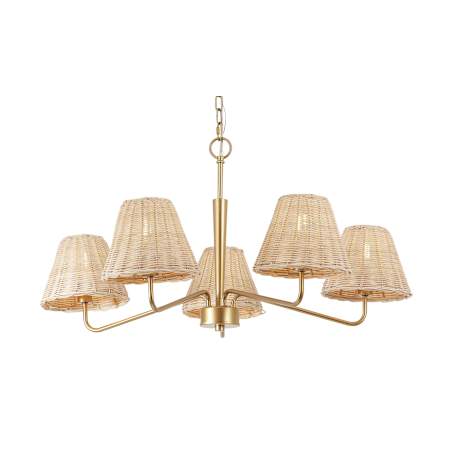 JONATHAN Y Lighting Libby 5 Light 30" Wide LED Chandelier Gold Painting