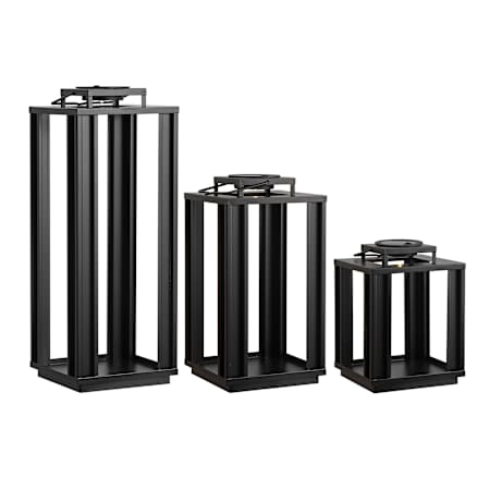 JONATHAN Y Lighting Leland 20" Tall LED Accent Outdoor Lamp - Set of 3 Black