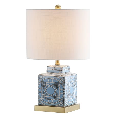 JONATHAN Y Lighting Catherine 22" Tall LED Vase Table Lamp Blue / White