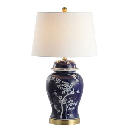 JONATHAN Y Lighting Gracie 30" Tall LED Vase Table Lamp White / Navy