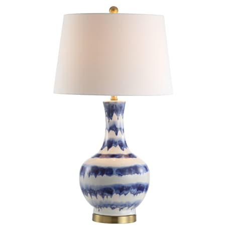 JONATHAN Y Lighting Tucker 31" Tall LED Vase Table Lamp Blue / White