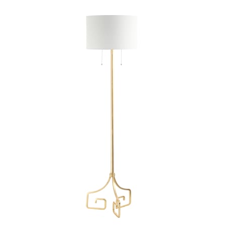 JONATHAN Y Lighting Newman 2 Light 62" Tall LED Floor Lamp Gold Leaf