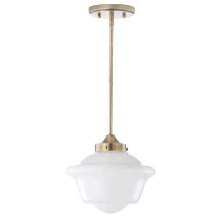 JONATHAN Y Lighting JYL Kurtz Single Light 10" Wide LED Mini Pendant Brass Gold / White