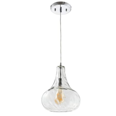 JONATHAN Y Lighting Single Light 9" Wide LED Mini Pendant Chrome