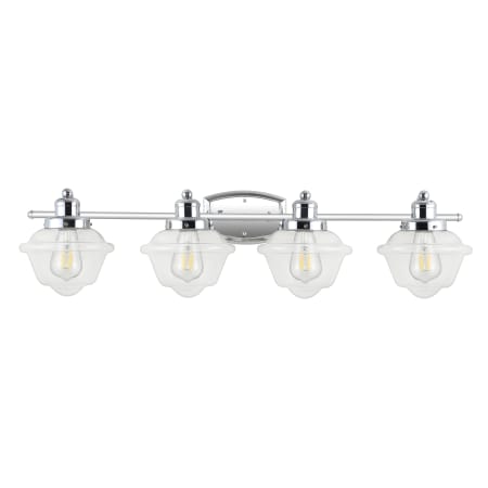 JONATHAN Y Lighting Orleans 4 Light 36" Wide LED Bathroom Vanity Light Chrome