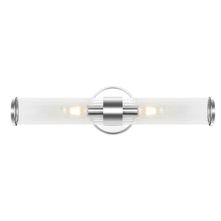 JONATHAN Y Lighting Cecil 2 Light 23" Wide LED Bathroom Vanity Light Chrome
