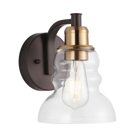 JONATHAN Y Lighting Manhattan 9" Tall LED Bathroom Sconce Brass Gold / Oil Rubbed Bronze