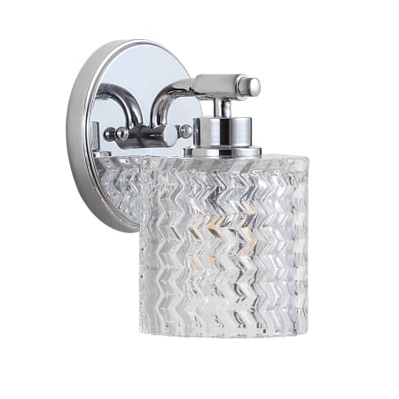 JONATHAN Y Lighting Spaulding 8" Tall LED Bathroom Sconce Chrome