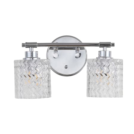 JONATHAN Y Lighting Spaulding 2 Light 13" Wide LED Bathroom Vanity Light Chrome
