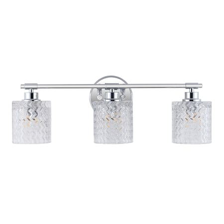 JONATHAN Y Lighting Spaulding 3 Light 22" Wide LED Bathroom Vanity Light Chrome