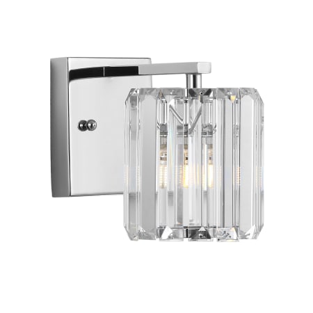 JONATHAN Y Lighting Coco 6" Tall LED Bathroom Sconce Chrome