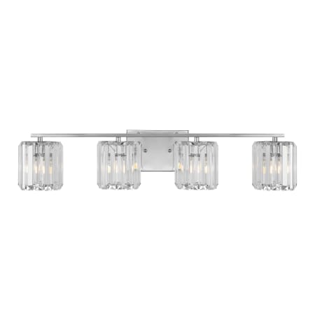 JONATHAN Y Lighting Coco 4 Light 30" Wide LED Bathroom Vanity Light Chrome