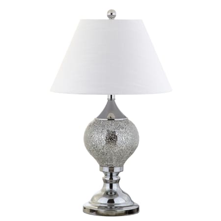 JONATHAN Y Lighting Louise Single Light 27" Tall LED Buffet Table Lamp Silver / Chrome