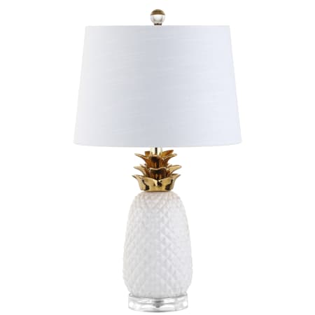 JONATHAN Y Lighting Pineapple 23" Tall LED Buffet Table Lamp White / Gold