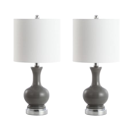 JONATHAN Y Lighting Cox LED Lamp Set Chrome / Gray