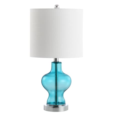 JONATHAN Y Lighting Single Light 21" Tall LED Vase Table Lamp Aqua