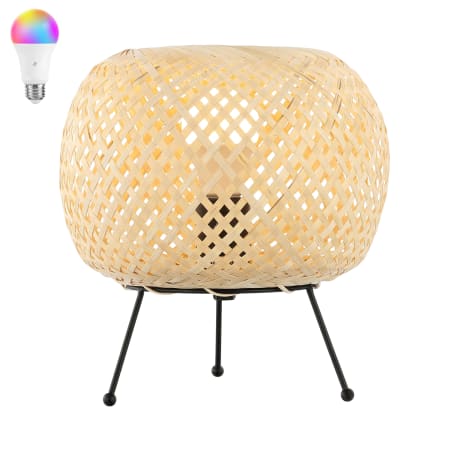 JONATHAN Y Lighting Nando 11" Tall LED Tripod Smart Table Lamp Light Brown / Black
