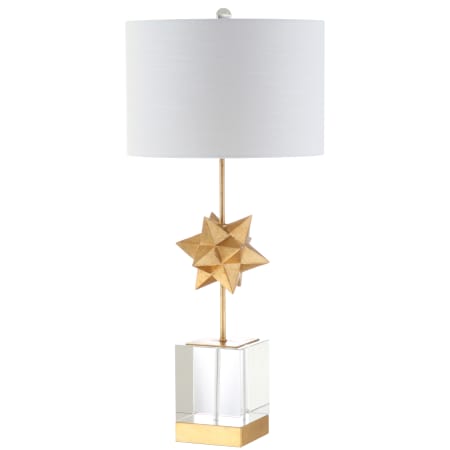 JONATHAN Y Lighting Estelle Single Light 32" Tall LED Buffet Table Lamp Clear / Gold Leaf