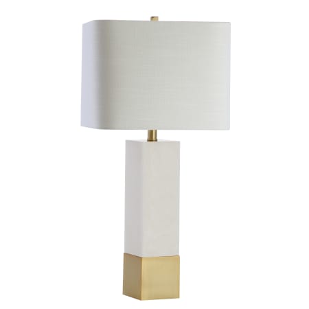 JONATHAN Y Lighting Jeffrey Single Light 29" Tall LED Buffet Table Lamp Brass Gold / White