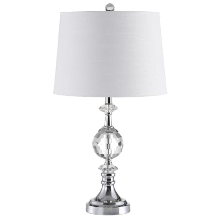 JONATHAN Y Lighting Channing Single Light 26" Tall LED Buffet Table Lamp Clear / Chrome