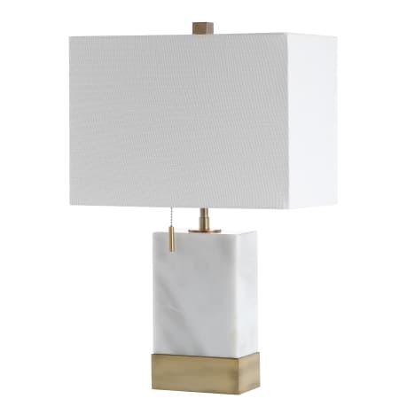 JONATHAN Y Lighting Trevor 23" Tall LED Table Lamp White / Brass Gold