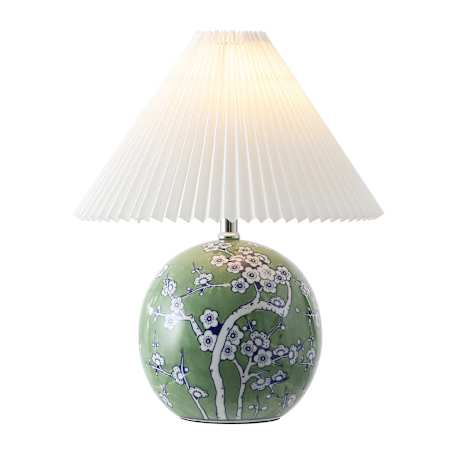 JONATHAN Y Lighting Shishen 20" Tall LED Vase Table Lamp Green / White