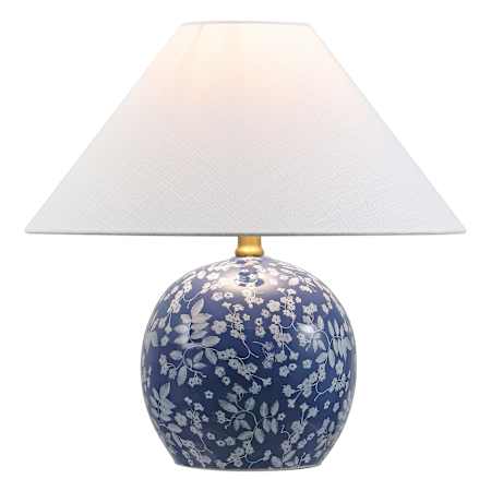 JONATHAN Y Lighting Felice 17" Tall LED Vase Table Lamp Blue / White
