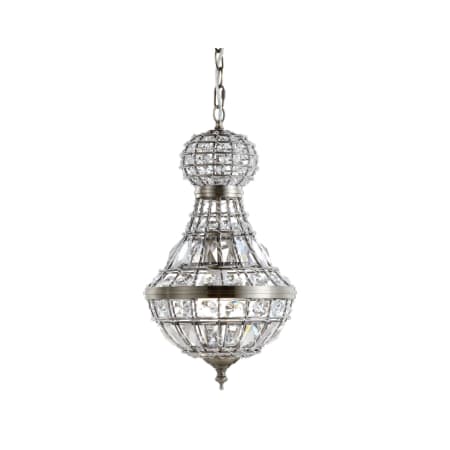 JONATHAN Y Lighting Regina Single Light 12" Wide LED Crystal Mini Empire Chandelier Antique Brass