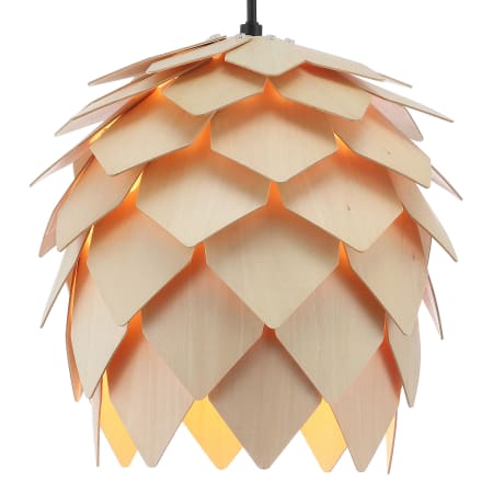 JONATHAN Y Lighting Simon 12" Wide LED Pendant Natural / Black