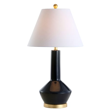 JONATHAN Y Lighting Copenhagen Single Light 29" Tall LED Vase Table Lamp Navy / Brass