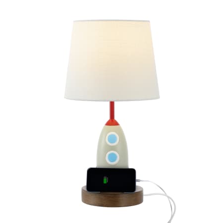 JONATHAN Y Lighting Houston 18" Tall LED Novelty Table Lamp With Phone Stand and USB Charging Port Multi-Color