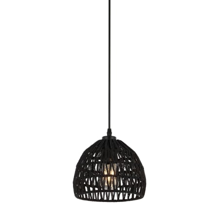 JONATHAN Y Lighting Campana 9" Wide LED Mini Pendant Black