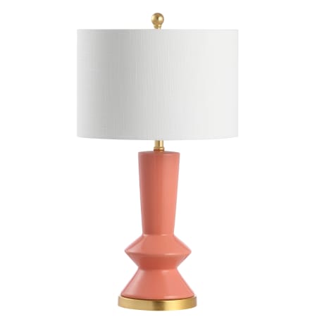 JONATHAN Y Lighting Ziggy 27" Tall LED Table Lamp Coral / Brass Gold