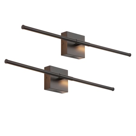 JONATHAN Y Lighting Set of (2) - Makena 2 Light 28" Wide LED Bath Bar Black